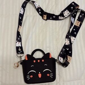 Cute Black Cat Crossbody Bag